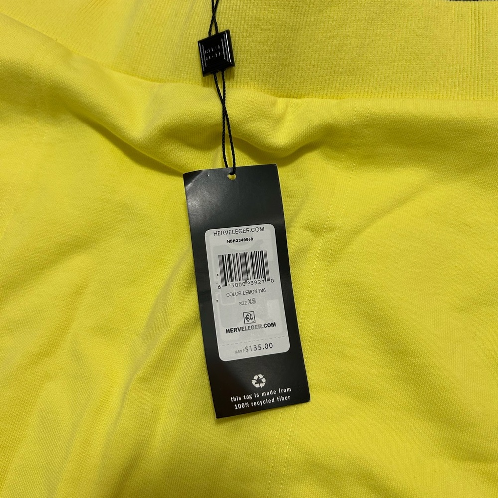 Herve Leger Yellow Mini Pencil Skirt Casual - Picture 3 of 6